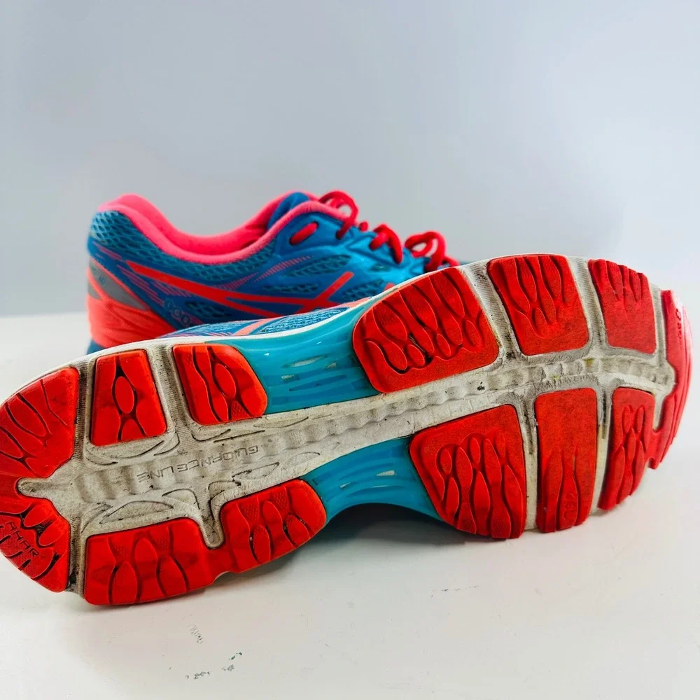 Asics Gel-Cumulus 18 Running Shoes Cushion Comfort Athletic Blue‎ Pink US 9